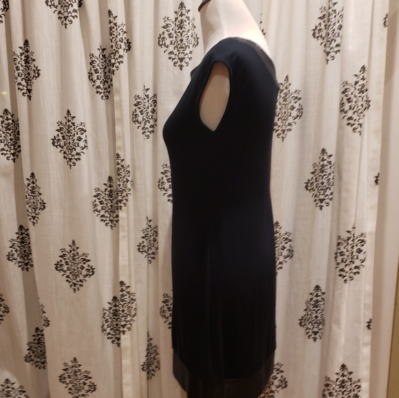 Black Express Dress Small Nwot LBD embossed - Picture 4 of 6
